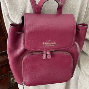 Kate Spade - New York - Leather Plum/Burgundy Backpack - Excellent Condition